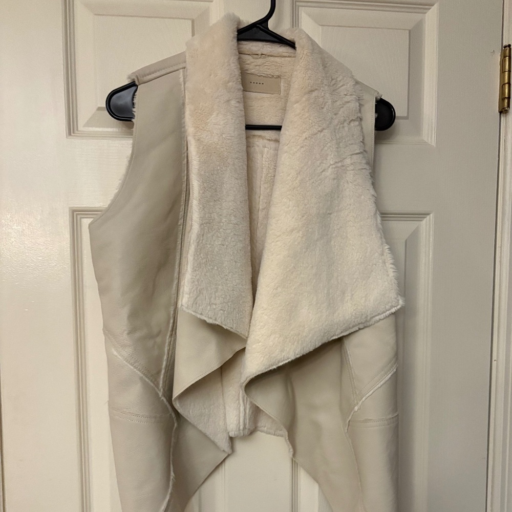 Blank NY C Faux leather fur vest